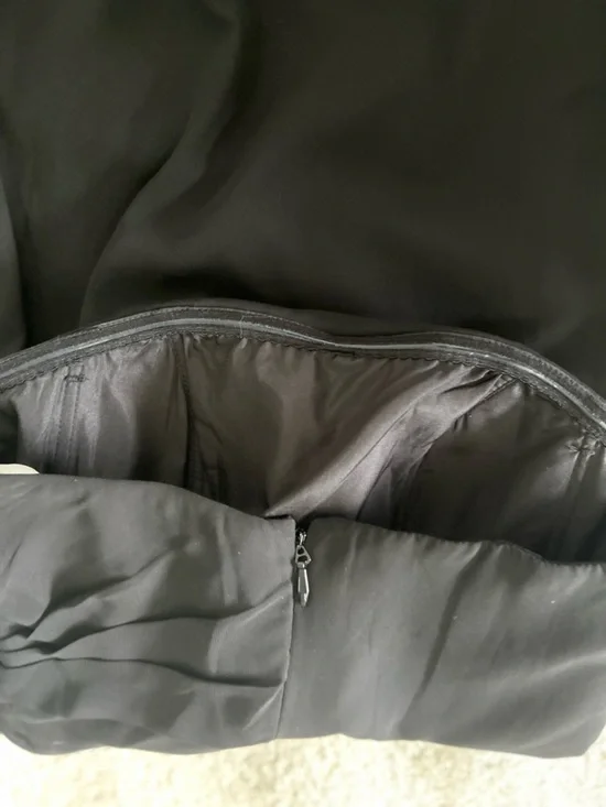 Azazie Black Sheath Strapless Chiffon Convertible Dress A6 - Picture 12 of 16